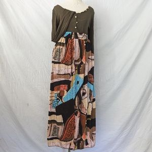 Joan And Anna Contemporary Art Print Midi Skirt